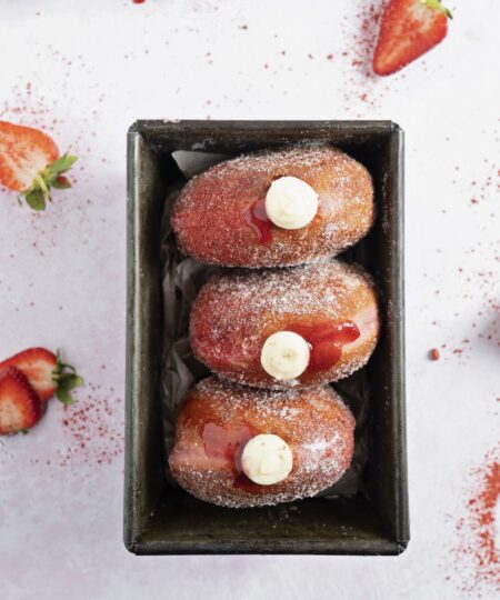 Strawberries & Cream Doughnut